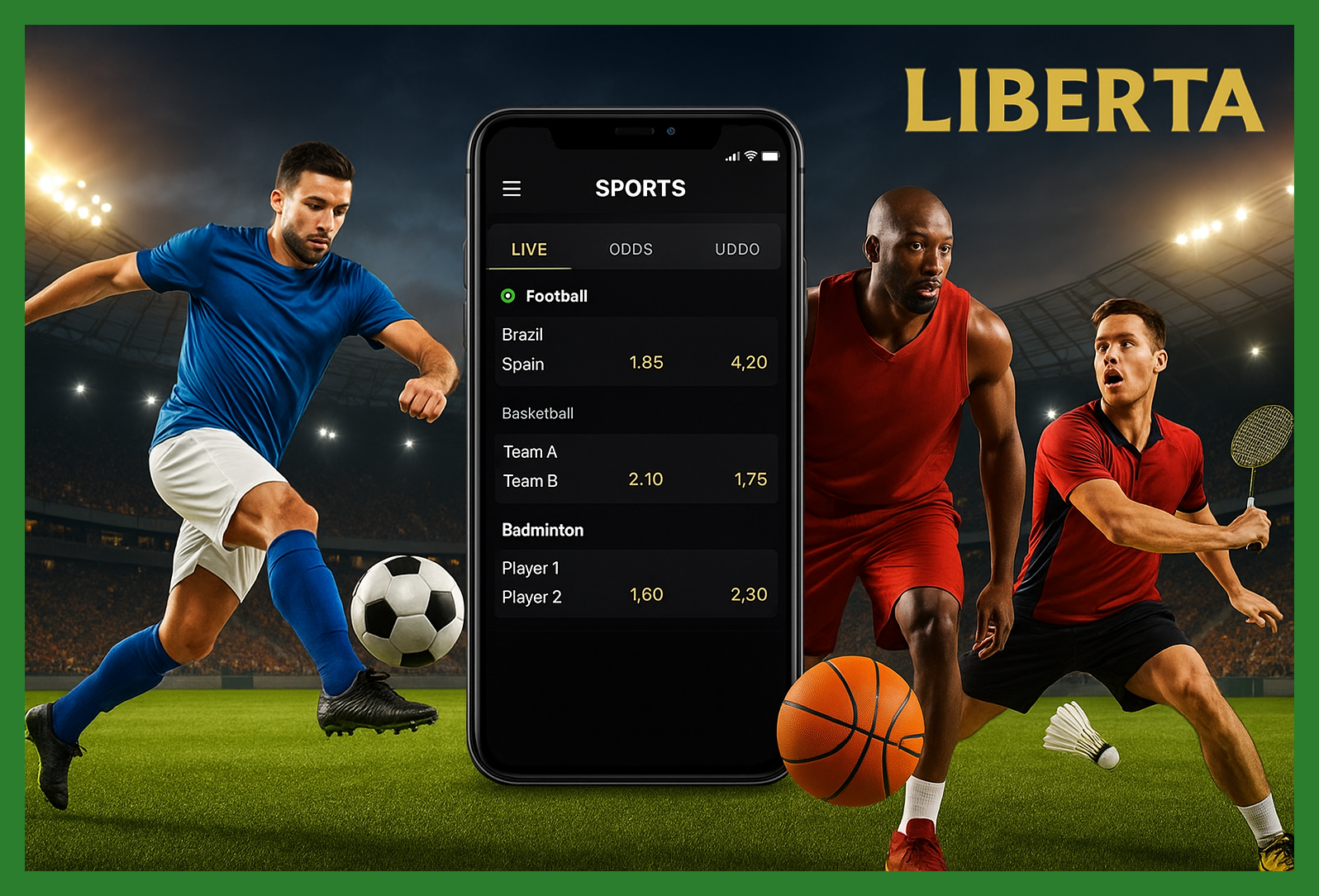 Aposte em apostas esportivas no cassino online LIBERTA